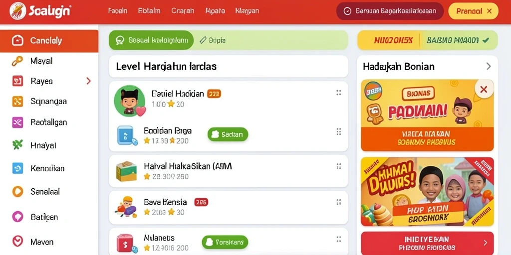 Tampilan antarmuka yang sederhana dan menarik.